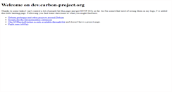 Desktop Screenshot of dev.carbon-project.org